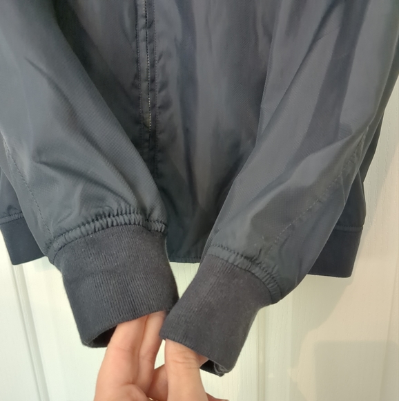 TED BAKER LONDON Electiv Mens Bomber Windbraker Nylon Navy Blue Jacket Size 4 - Picture 4 of 11